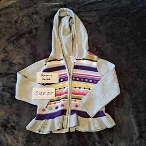 Gymboree girls size 5T gray zip up hooded sweater NWOT Outlet